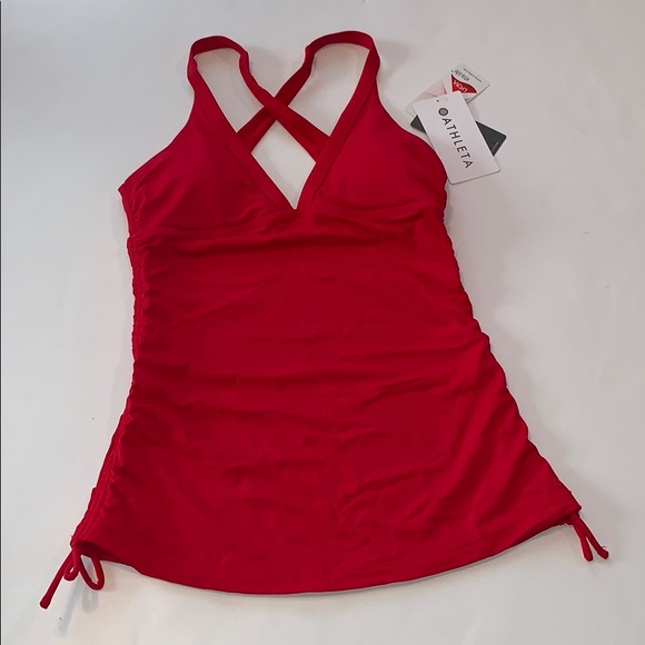 Athleta Other - Side scrunch swim tank size small